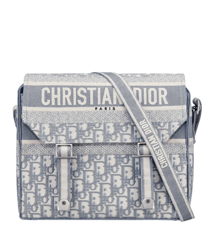 Christian Dior Diorcamp Messenger Canvas Bag Grey